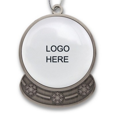Snow Globe Shaped Holiday Ornament