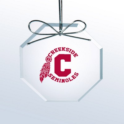 Beveled Glass Octagon Ornament