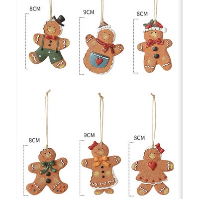 Vintage Resin Christmas Ornament 5pcs set